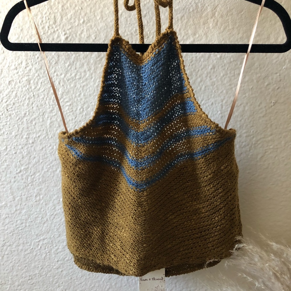 Hem & Thread Crochet Crop Top (size L)